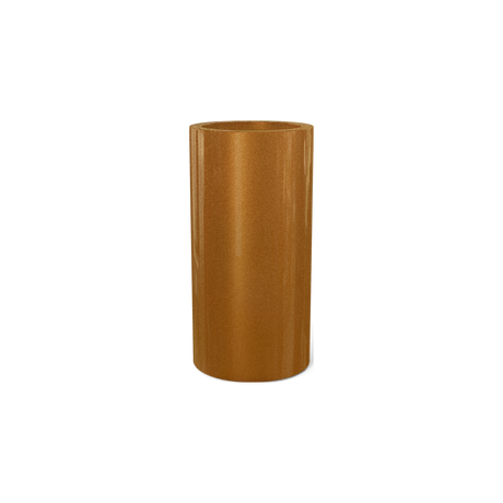 Corry cylinder fiberglass planter in Metallic Bronze