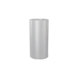 Corry cylinder fiberglass planter in Metallic Silver