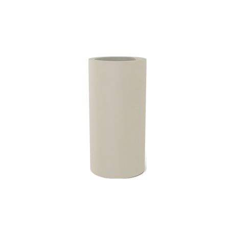 Corry cylinder fiberglass planter in Satin Beige