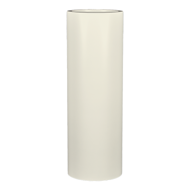 Corry cylinder fiberglass planter in Satin Beige, studio render