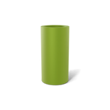 Corry cylinder fiberglass planter in Satin Green, 10 × 20 in, studio render