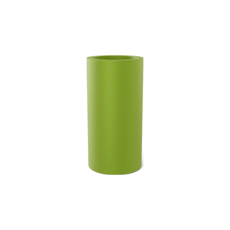Corry cylinder fiberglass planter in Satin Green