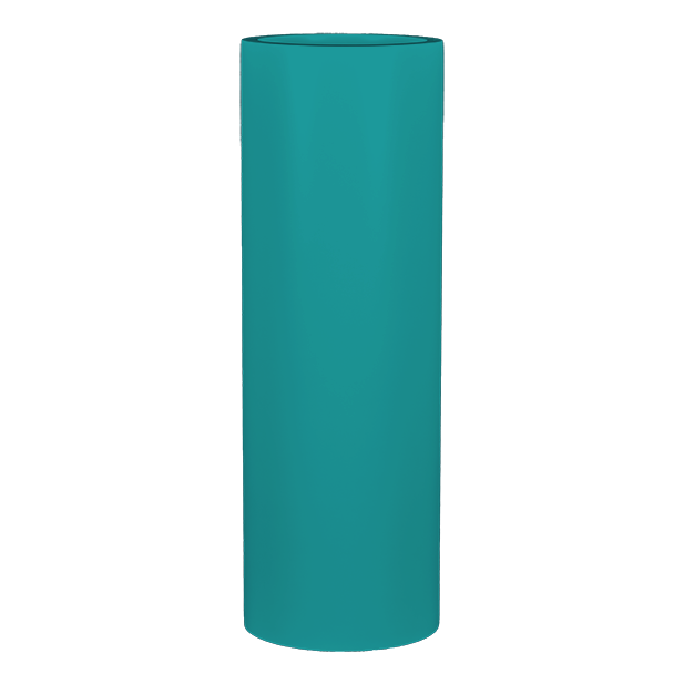 Corry cylinder fiberglass planter in Satin Seafoam Green, studio render