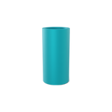 Corry cylinder fiberglass planter in Satin Seafoam Green