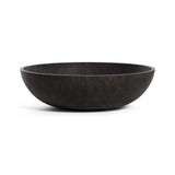 Cavo Low Bowl fiberglass planter in Brown Stone, 19.7 in Ø x 8.5 in H