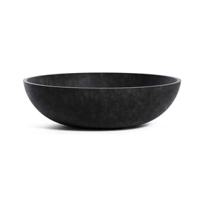 Cavo Low Bowl fiberglass planter in Carbon Stone, 19.7 in Ø x 8.5 in H