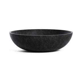 Cavo Low Bowl fiberglass planter in Carbon Stone, 19.7 in Ø x 8.5 in H