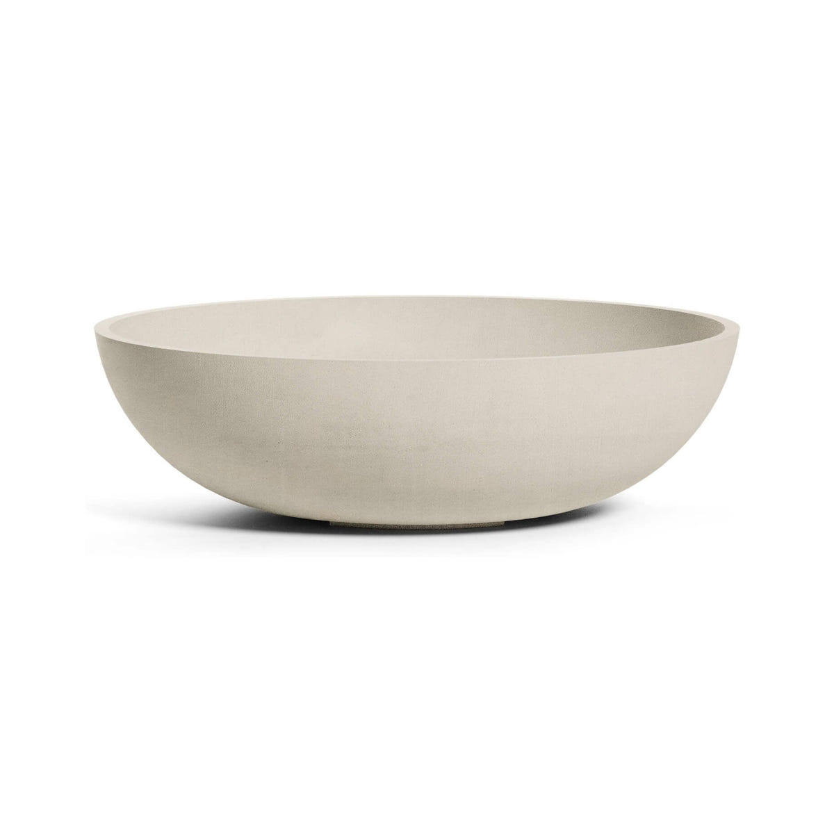 Cavo Low Bowl fiberglass planter in Sand Stone, 19.7 in Ø x 8.5 in H