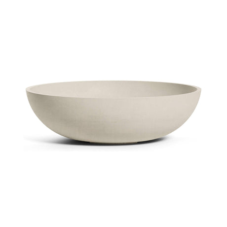 Cavo Low Bowl fiberglass planter in Sand Stone, 19.7 in Ø x 8.5 in H