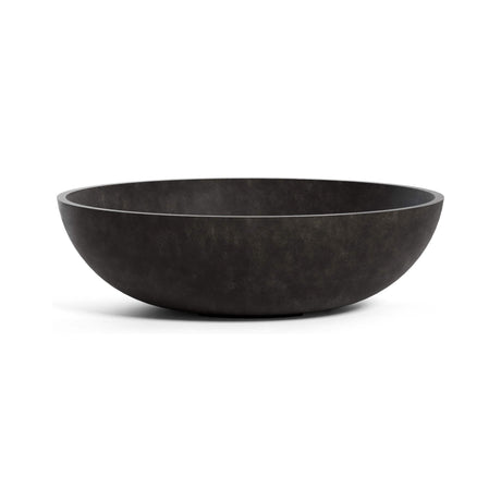 Cavo Low Bowl fiberglass planter in Brown Stone, 31.5 in Ø x 10.4 in H