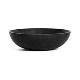 Cavo Low Bowl fiberglass planter in Carbon Stone, 31.5 in Ø x 10.4 in H
