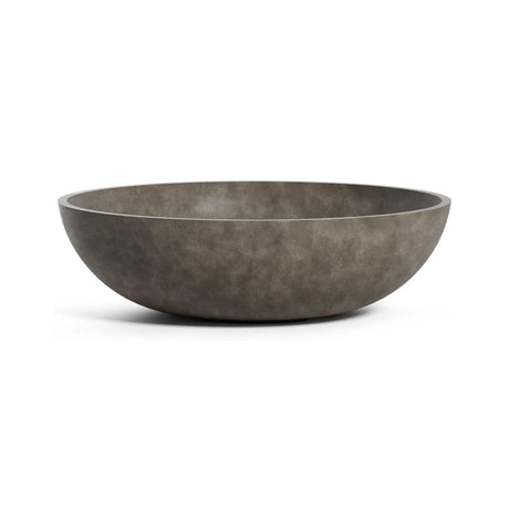 Cavo Low Bowl fiberglass planter in River Stone, 31.5 in Ø x 10.4 in H