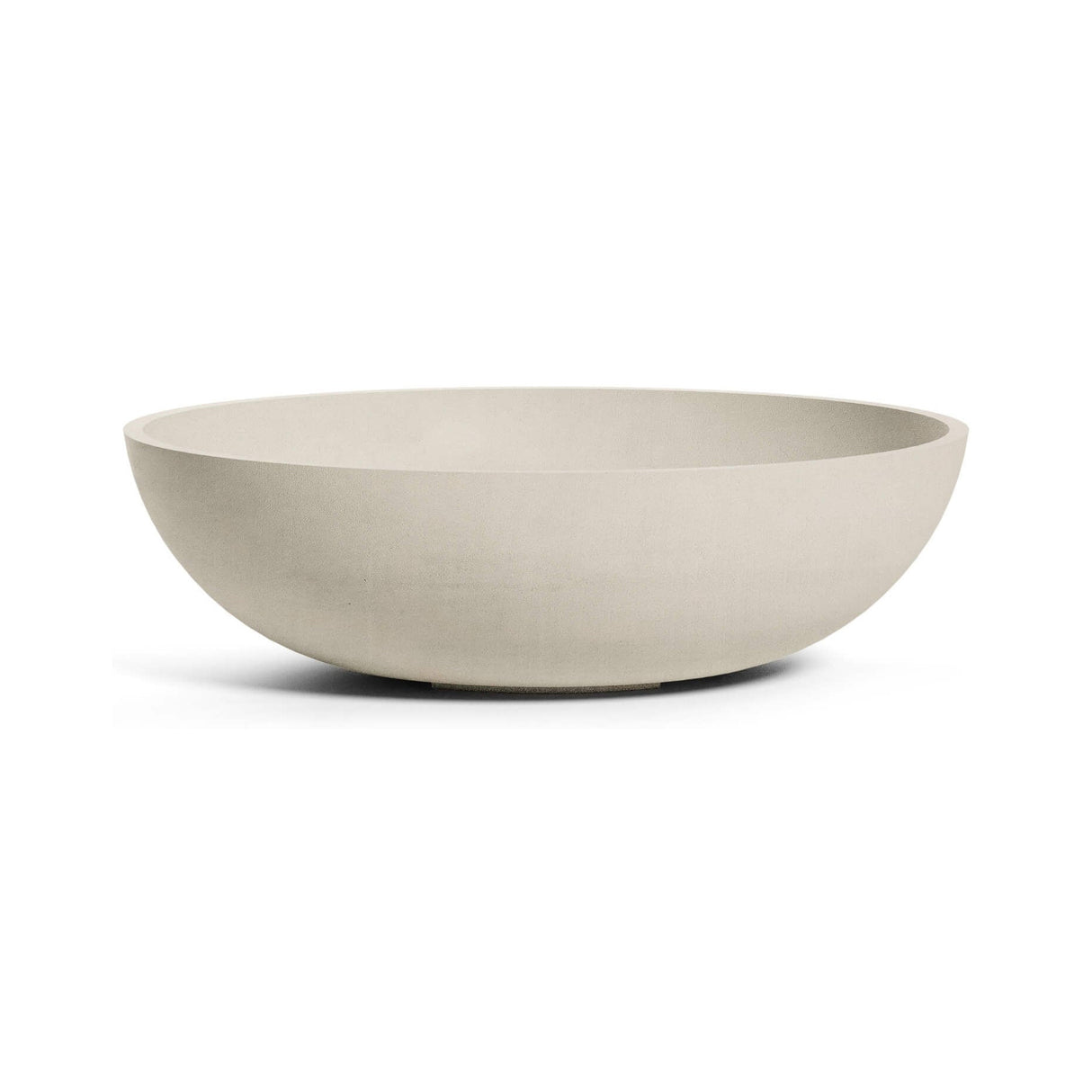 Cavo Low Bowl fiberglass planter in Sand Stone, 31.5 in Ø x 10.4 in H