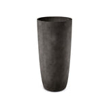 Lofto Tall Column fiberglass planter in Brown Stone, 14.6 in Ø x 30.5 in H
