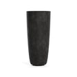 Lofto Tall Column fiberglass planter in Carbon Stone, 14.6 in Ø x 30.5 in H