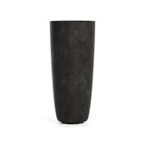 Lofto Tall Column fiberglass planter in Carbon Stone, 14.6 in Ø x 30.5 in H