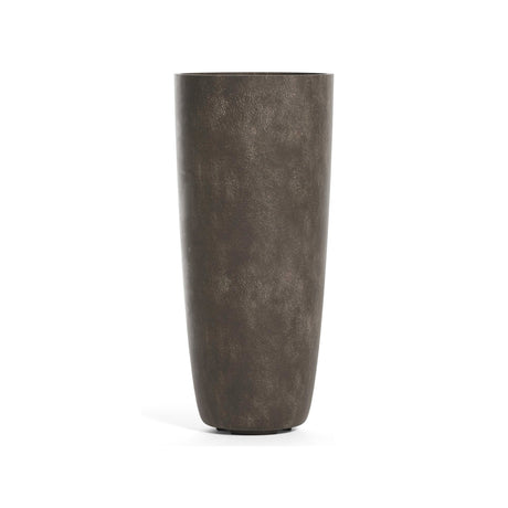 Lofto Tall Column fiberglass planter in River Stone, 14.6 in Ø x 30.5 in H