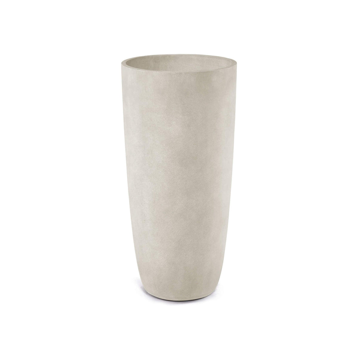 Lofto Tall Column fiberglass planter in Sand Stone, 14.6 in Ø x 30.5 in H