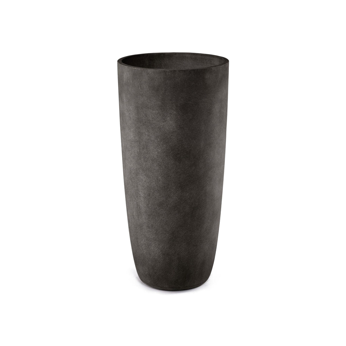 Lofto Tall Column fiberglass planter in Brown Stone, 16.5 in Ø x 36.4 in H