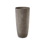 Lofto Tall Column fiberglass planter in River Stone, 16.5 in Ø x 36.4 in H