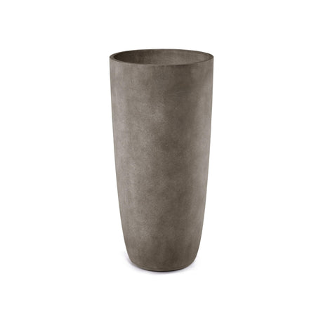 Lofto Tall Column fiberglass planter in River Stone, 16.5 in Ø x 36.4 in H