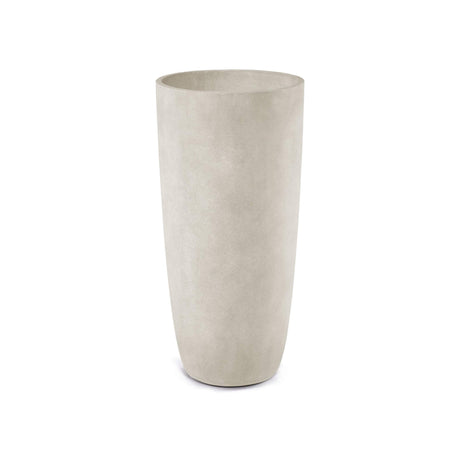 Lofto Tall Column fiberglass planter in Sand Stone, 16.5 in Ø x 36.4 in H