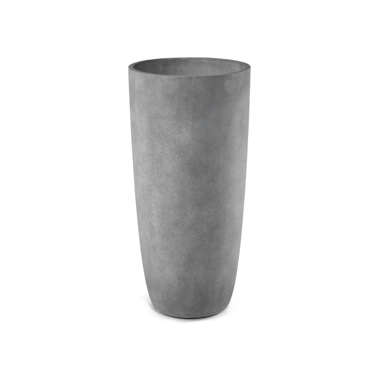 Lofto Tall Column fiberglass planter in Concrete Stone, 19.8 in Ø x 43.7 in H