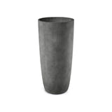 Lofto Tall Column fiberglass planter in Grey Stone, 19.8 in Ø x 43.7 in H