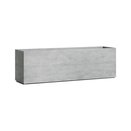 Lonno Long Trough fiberglass planter in Concrete Stone, 78.7 in L x 19.7 in D x 24.2 in H