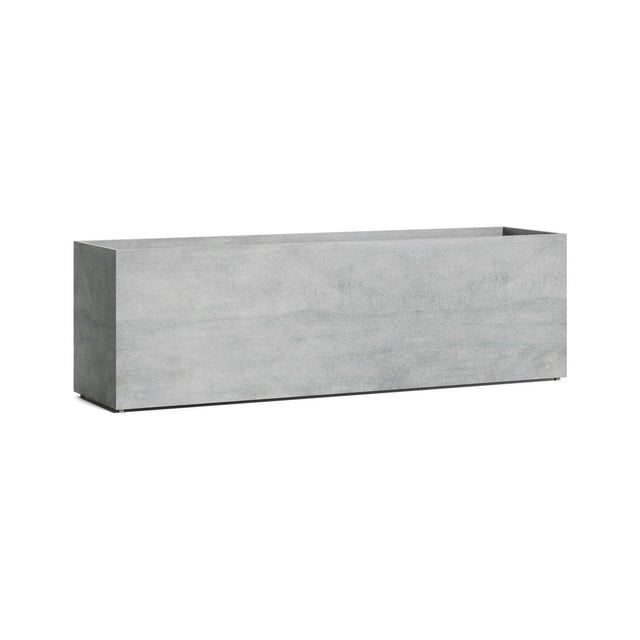 Lonno Long Trough fiberglass planter in Concrete Stone, 78.7 in L x 19.7 in D x 24.2 in H