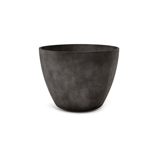 Lupo Tapered Round fiberglass planter in Brown Stone, 20.1 in Ø x 15.3 in H