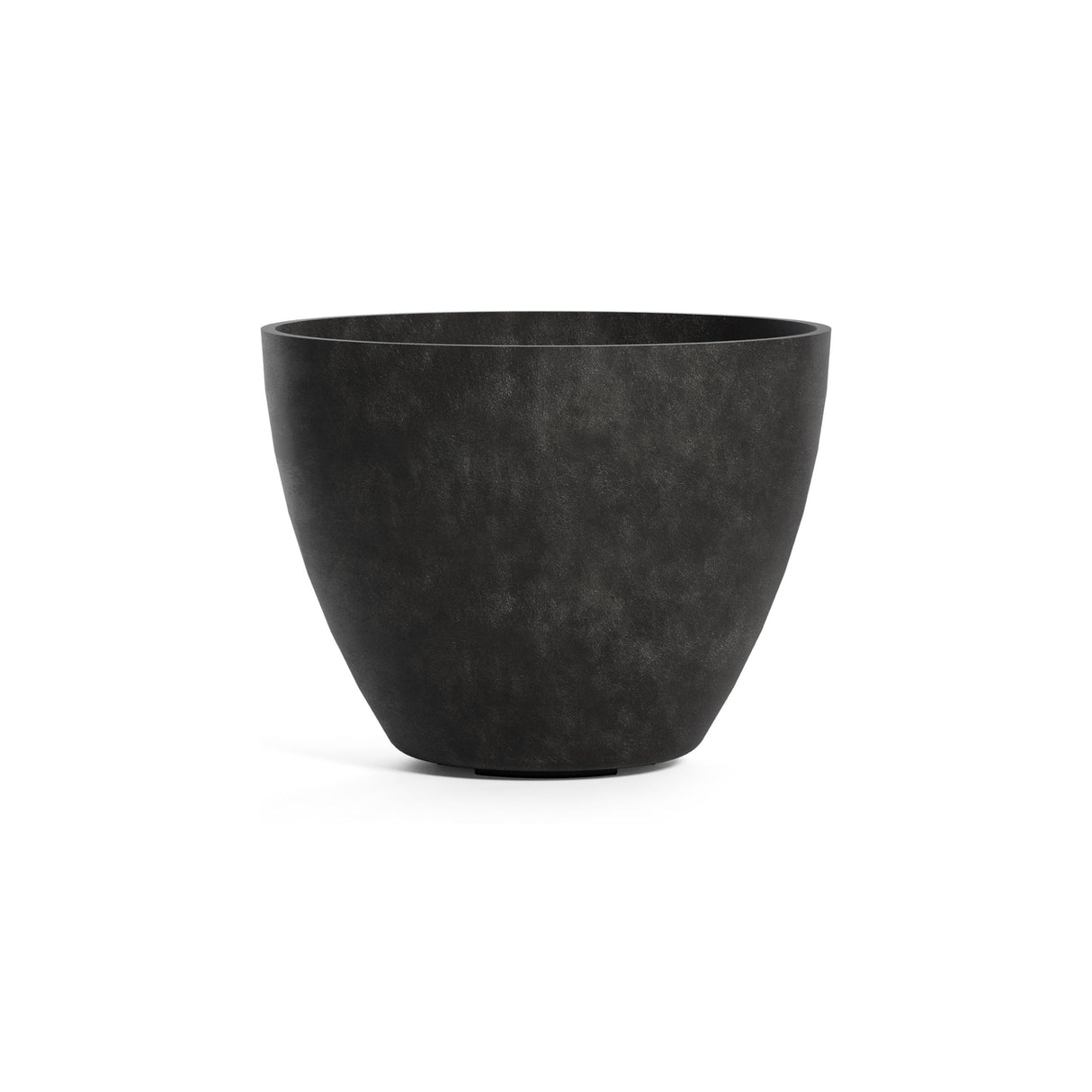 Lupo Tapered Round fiberglass planter in Carbon Stone, 20.1 in Ø x 15.3 in H