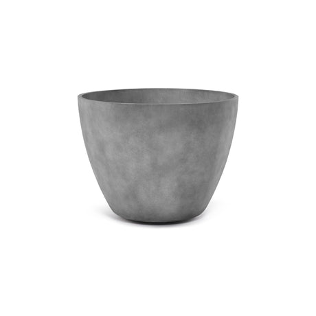 Lupo Tapered Round fiberglass planter in Concrete Stone, 20.1 in Ø x 15.3 in H