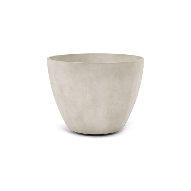 Lupo Tapered Round fiberglass planter in Sand Stone, 20.1 in Ø x 15.3 in H