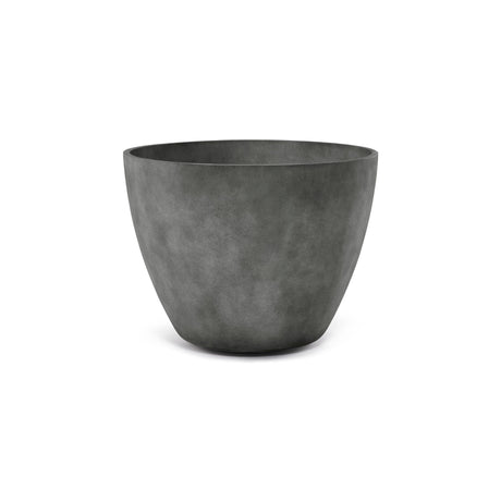 Lupo Tapered Round fiberglass planter in Grey Stone, 24.4 in Ø x 18.7 in H