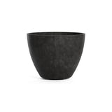 Lupo Tapered Round fiberglass planter in Carbon Stone, 32.3 in Ø x 24.6 in H