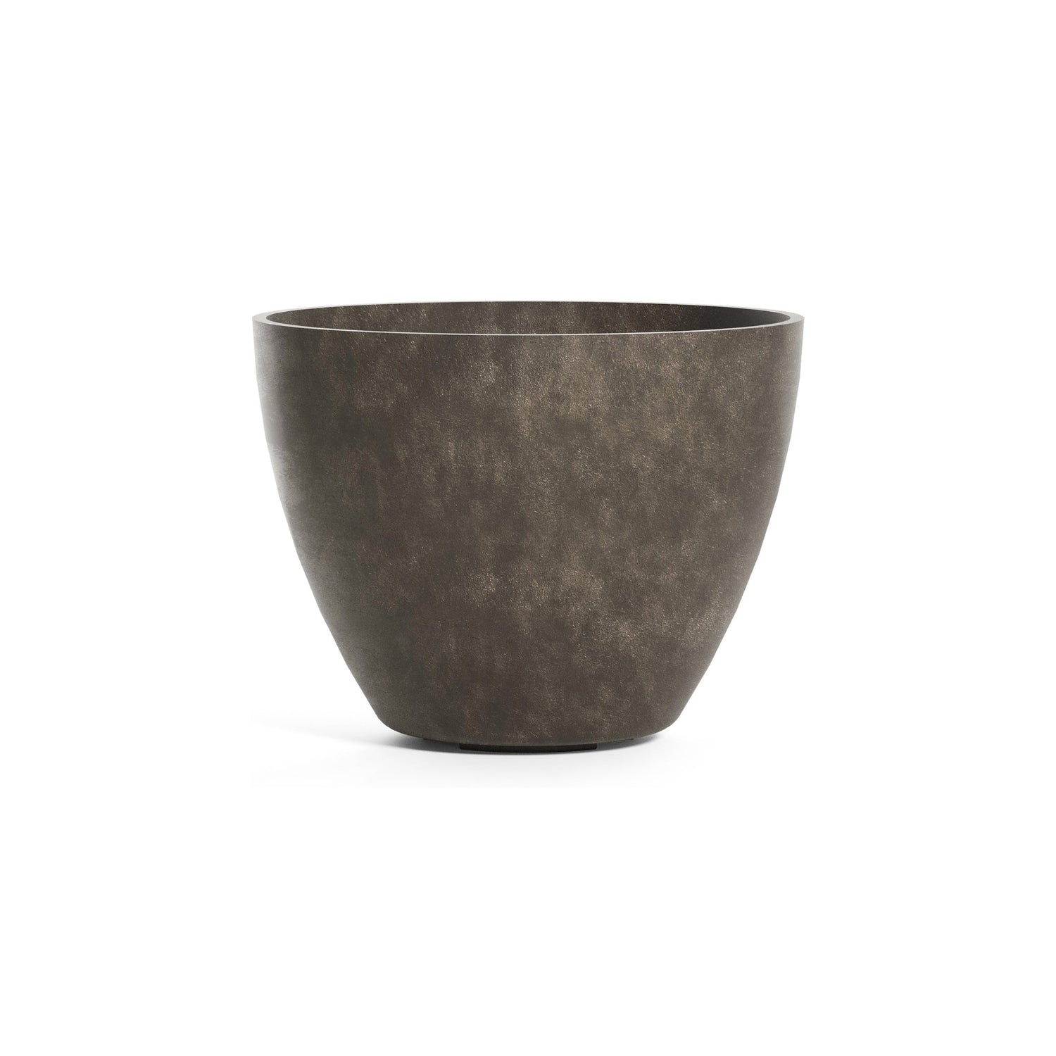 Lupo Tapered Round fiberglass planter in River Stone, 32.3 in Ø x 24.6 in H