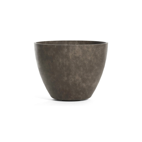 Lupo Tapered Round fiberglass planter in River Stone, 32.3 in Ø x 24.6 in H