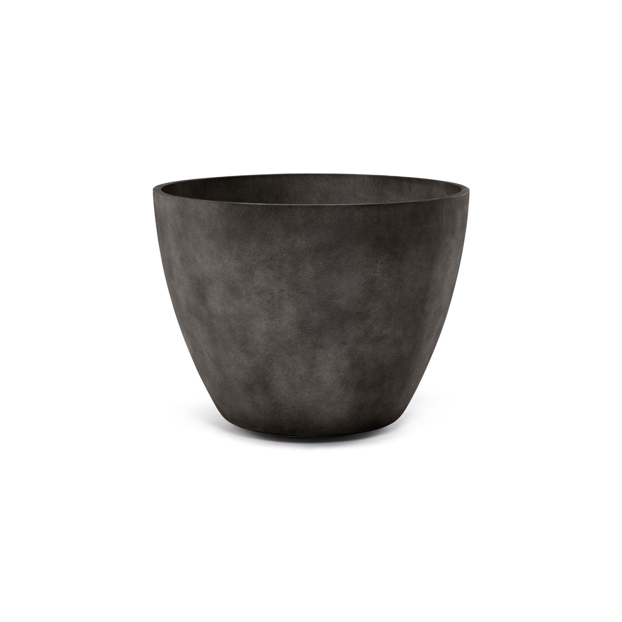 Lupo Tapered Round fiberglass planter in Brown Stone, 37.4 in Ø x 28.4 in H