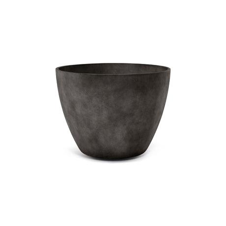 Lupo Tapered Round fiberglass planter in Brown Stone, 37.4 in Ø x 28.4 in H