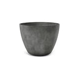 Lupo Tapered Round fiberglass planter in Grey Stone, 37.4 in Ø x 28.4 in H