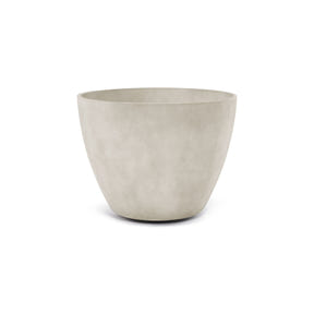 Lupo Tapered Round fiberglass planter in Sand Stone, 37.4 in Ø x 28.4 in H