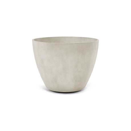 Lupo Tapered Round fiberglass planter in Sand Stone, 37.4 in Ø x 28.4 in H