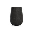 Mondo High Tall Round fiberglass planter in Carbon Stone, 22.1 in Ø x 30.9 in H