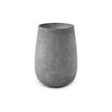 Mondo High Tall Round fiberglass planter in Concrete Stone, 22.1 in Ø x 30.9 in H