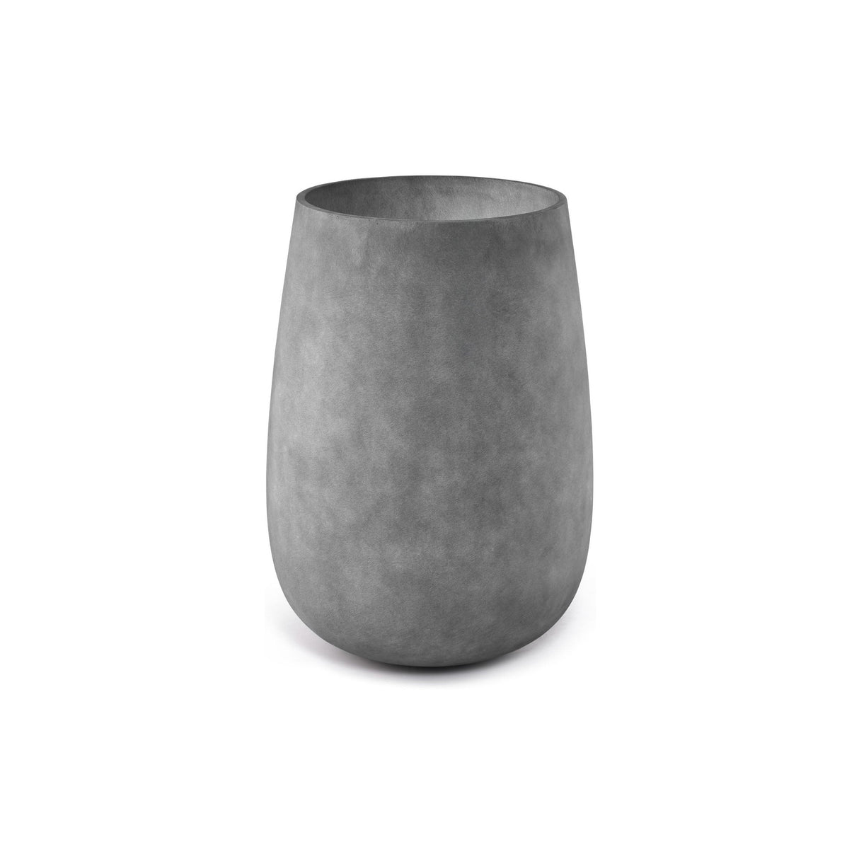 Mondo High Tall Round fiberglass planter in Concrete Stone, 22.1 in Ø x 30.9 in H