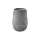 Mondo High Tall Round fiberglass planter in Concrete Stone, 22.1 in Ø x 30.9 in H