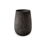 Mondo High Tall Round fiberglass planter in Brown Stone, 25.7 in Ø x 35.6 in H