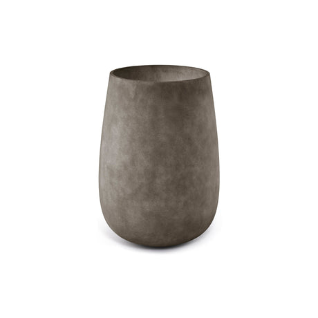 Mondo High Tall Round fiberglass planter in River Stone, 25.7 in Ø x 35.6 in H