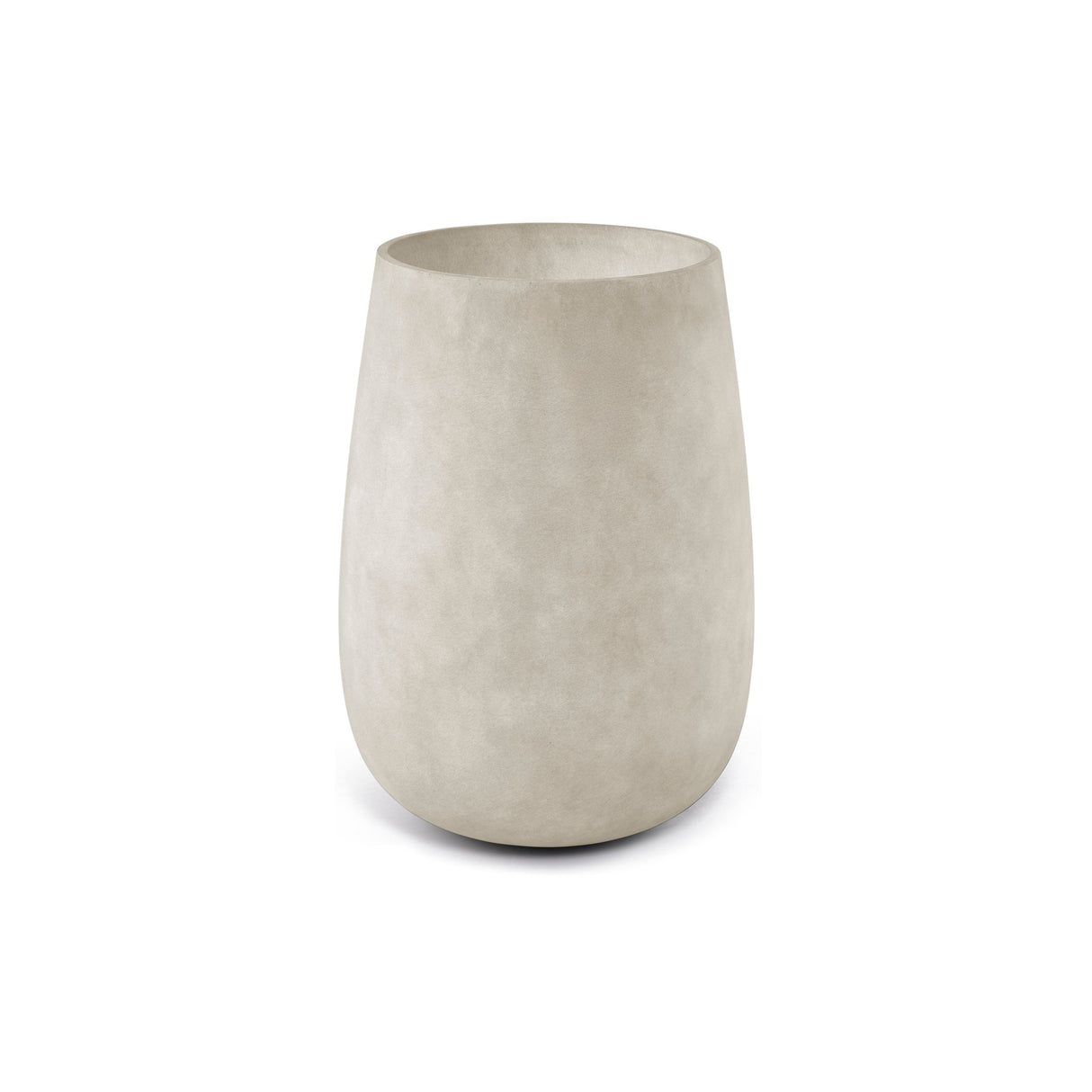 Mondo High Tall Round fiberglass planter in Sand Stone, 25.7 in Ø x 35.6 in H